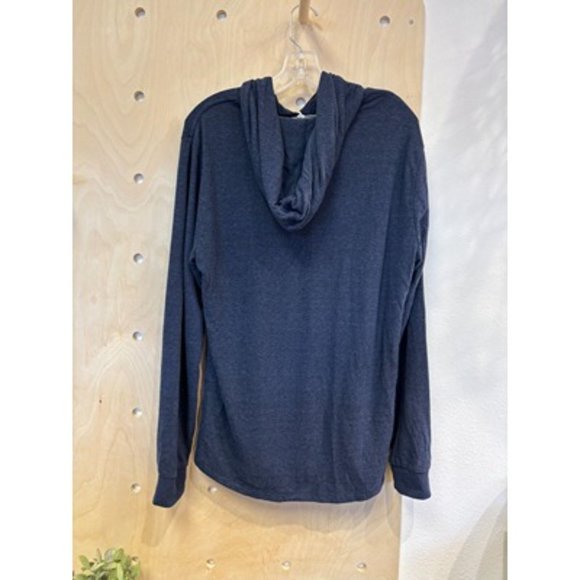 Marine Layer Mens Navy Union Dye Blue Long Sleeve Pullover Hoodie Size M